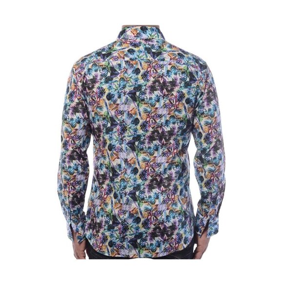 Masutto Mio Mens Santiago /06 Button Up Long Sleeve Shirt Multicolor Size Large - Picture 2 of 12